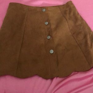 Faux Suede Skirt
